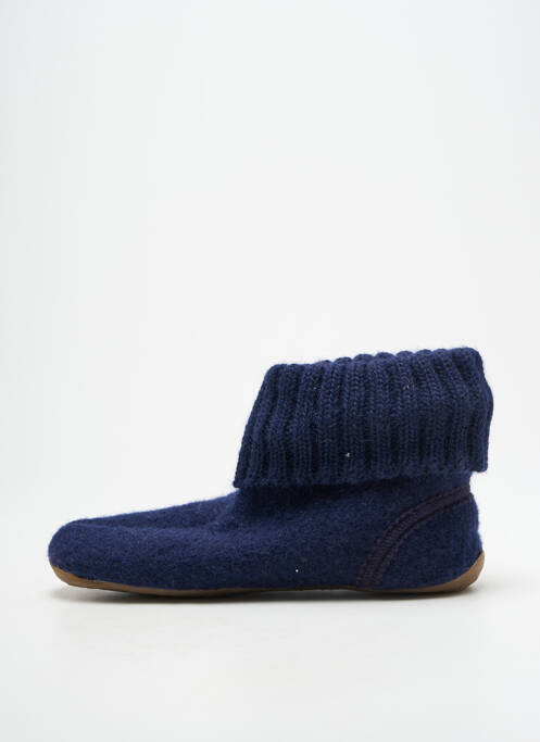 Chaussons/pantoufles bout rond talon plat jusqu'à 3cm bleu HAFLINGER femme