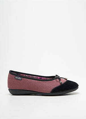 Chaussons/pantoufles bout rond talon plat jusqu'à 3cm rose SEMELFLEX femme