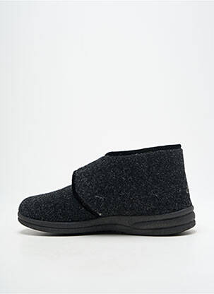 Chaussons/pantoufles fermeture scratch bout rond gris FARGEOT homme