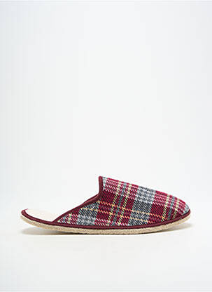 Chaussons/pantoufles bout rond bout rond rouge FARGEOT homme