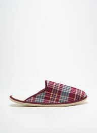 Chaussons/pantoufles bout rond bout rond rouge FARGEOT homme