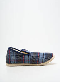 Chaussons/pantoufles bout rond bout rond bleu FARGEOT homme