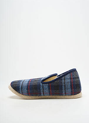 Chaussons/pantoufles bout rond bout rond bleu FARGEOT homme