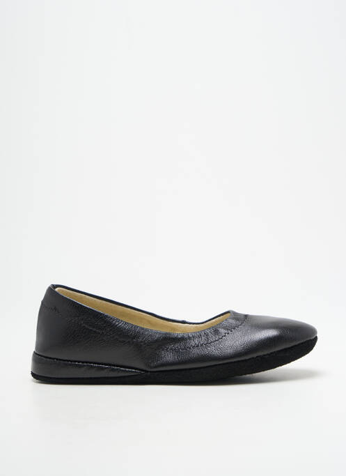 Chaussons/pantoufles tissage satiné talon plat jusqu'à 3cm noir EREL femme