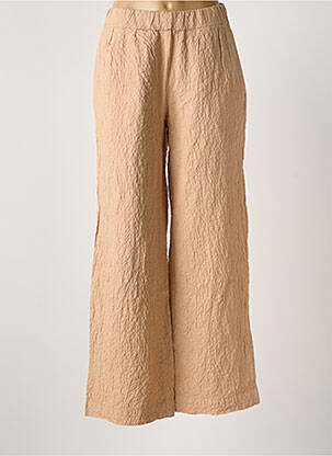 Pantalon large tissage crêpe taille normale marron LABO.ART femme