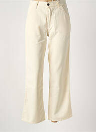 Jeans coupe large taille normale taille normale beige 6397 femme