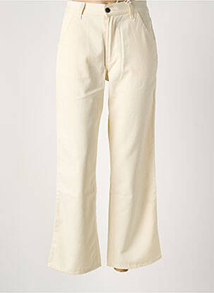 Jeans coupe large taille normale taille normale beige 6397 femme
