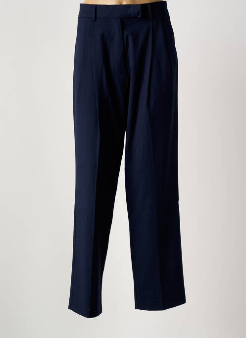 Pantalon droit stretch taille normale bleu HOD femme