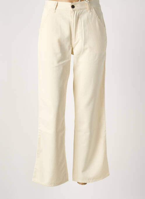 Jeans coupe large taille normale taille normale beige 6397 femme