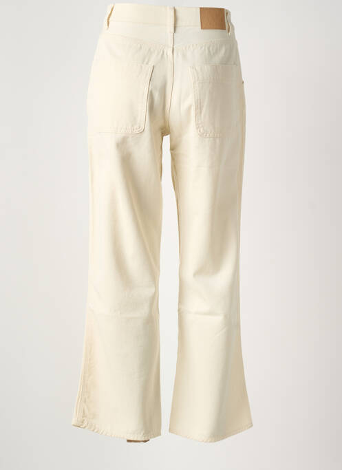 Jeans coupe large taille normale taille normale beige 6397 femme