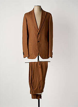 Costume de ville fermeture zippée sous rabat boutonné marron SORBINO homme