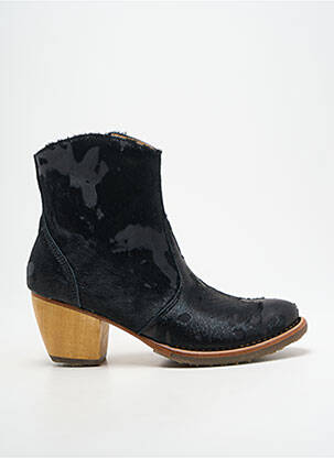Bottines/boots tissage satiné talon de 4 à 6cm noir NEOSENS femme