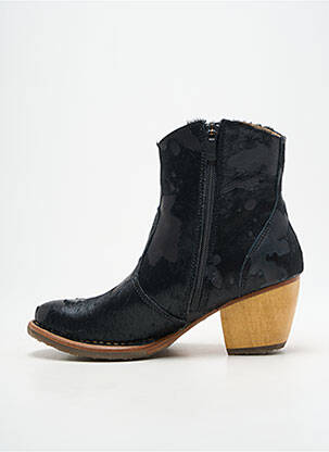 Bottines/boots tissage satiné talon de 4 à 6cm noir NEOSENS femme