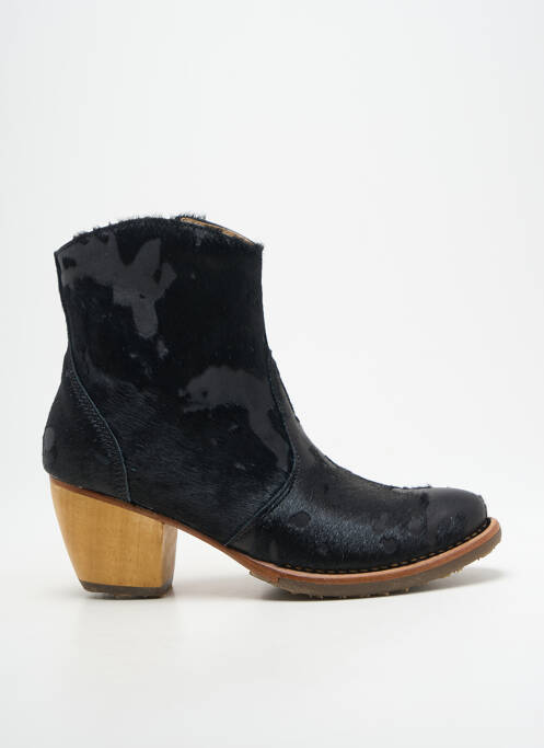 Bottines/boots tissage satiné talon de 4 à 6cm noir NEOSENS femme