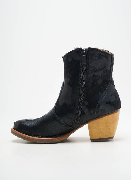 Bottines/boots tissage satiné talon de 4 à 6cm noir NEOSENS femme