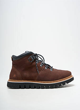 Bottines/boots fermeture lacets bout rond marron ART homme