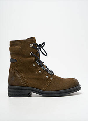 Bottines/boots matière lisse talon de 4 à 6cm marron FLY LONDON femme