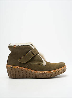 Bottines/boots fourrée talon de 4 à 6cm vert EL NATURALISTA femme