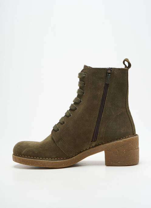 Bottines/boots nubuck talon de 4 à 6cm vert EL NATURALISTA femme