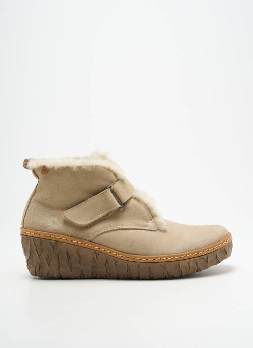 Bottines/boots fourrée talon de 4 à 6cm beige EL NATURALISTA femme
