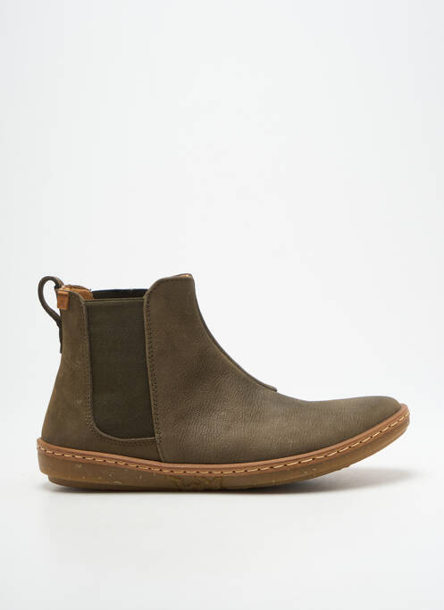Bottines/boots bout rond talon plat jusqu'à 3cm vert EL NATURALISTA femme