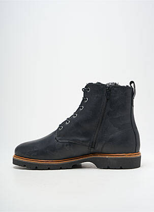 Bottines/boots tissage satiné talon bas noir ART homme