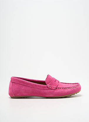 Mocassins nubuck talon plat jusqu'à 3cm rose ANOTHER STEP femme