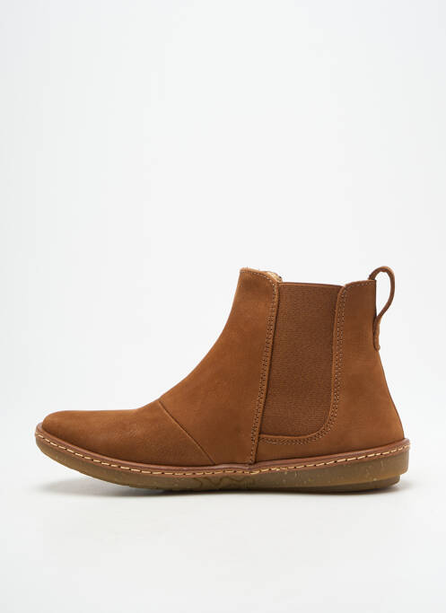 Bottines/boots bout rond talon plat jusqu'à 3cm marron EL NATURALISTA femme