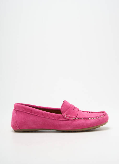 Mocassins nubuck talon plat jusqu'à 3cm rose ANOTHER STEP femme