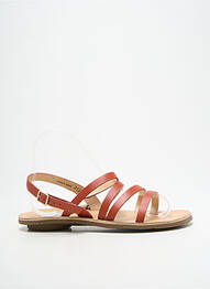 Sandales/nu pieds chiquet talon plat jusqu'à 3cm rouge NEOSENS femme