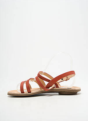 Sandales/nu pieds chiquet talon plat jusqu'à 3cm rouge NEOSENS femme