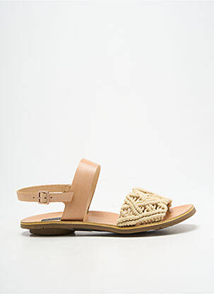 Sandales/nu pieds chiquet talon plat jusqu'à 3cm beige NEOSENS femme