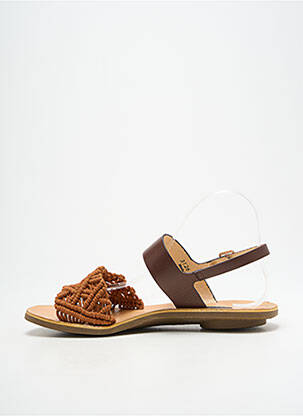 Sandales/nu pieds chiquet talon plat jusqu'à 3cm marron NEOSENS femme