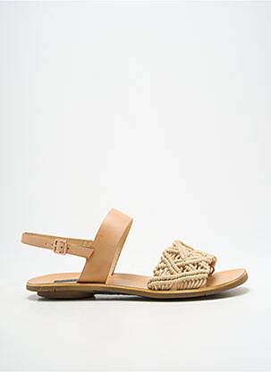 Sandales/nu pieds matière lisse talon plat jusqu'à 3cm beige NEOSENS femme