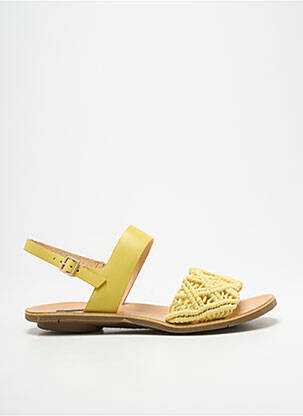 Sandales/nu pieds matière lisse talon plat jusqu'à 3cm jaune NEOSENS femme
