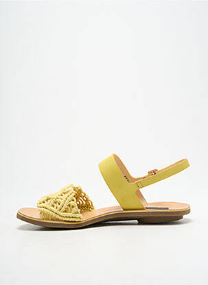 Sandales/nu pieds matière lisse talon plat jusqu'à 3cm jaune NEOSENS femme