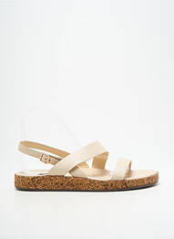 Sandales/nu pieds matière lisse talon plat jusqu'à 3cm beige NEOSENS femme