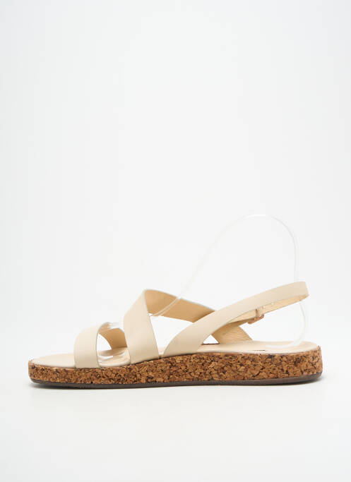 Sandales/nu pieds matière lisse talon plat jusqu'à 3cm beige NEOSENS femme