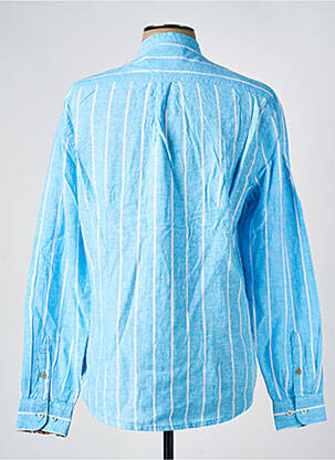 Chemise manches longues coupe droite bleu SORBINO homme