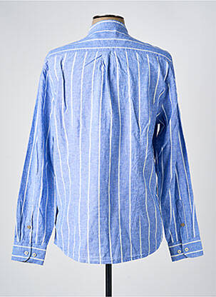 Chemise manches longues coupe droite bleu fonce SORBINO homme