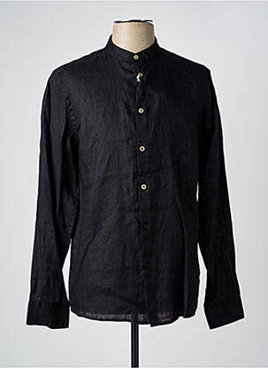 Chemise manches longues coupe droite noir SORBINO homme