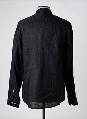 Chemise manches longues coupe droite noir SORBINO homme