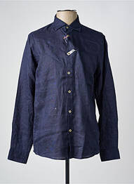 Chemise manches longues coupe droite bleu SORBINO homme