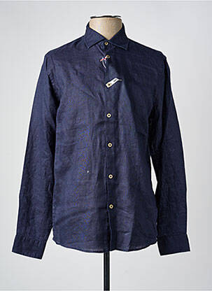 Chemise manches longues coupe droite bleu SORBINO homme