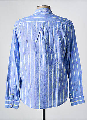 Chemise manches longues coupe droite bleu fonce SORBINO homme