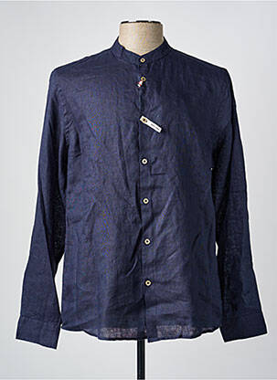 Chemise manches longues coupe droite bleu SORBINO homme
