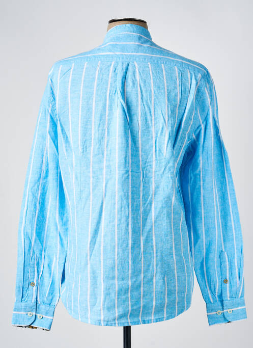 Chemise manches longues imprimé rayures bleu SORBINO homme