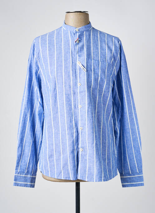 Chemise manches longues imprimé rayures bleu fonce SORBINO homme