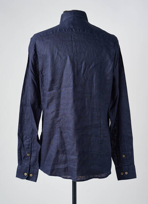 Chemise manches longues coupe droite bleu SORBINO homme
