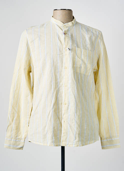 Chemise manches longues imprimé rayures jaune SORBINO homme